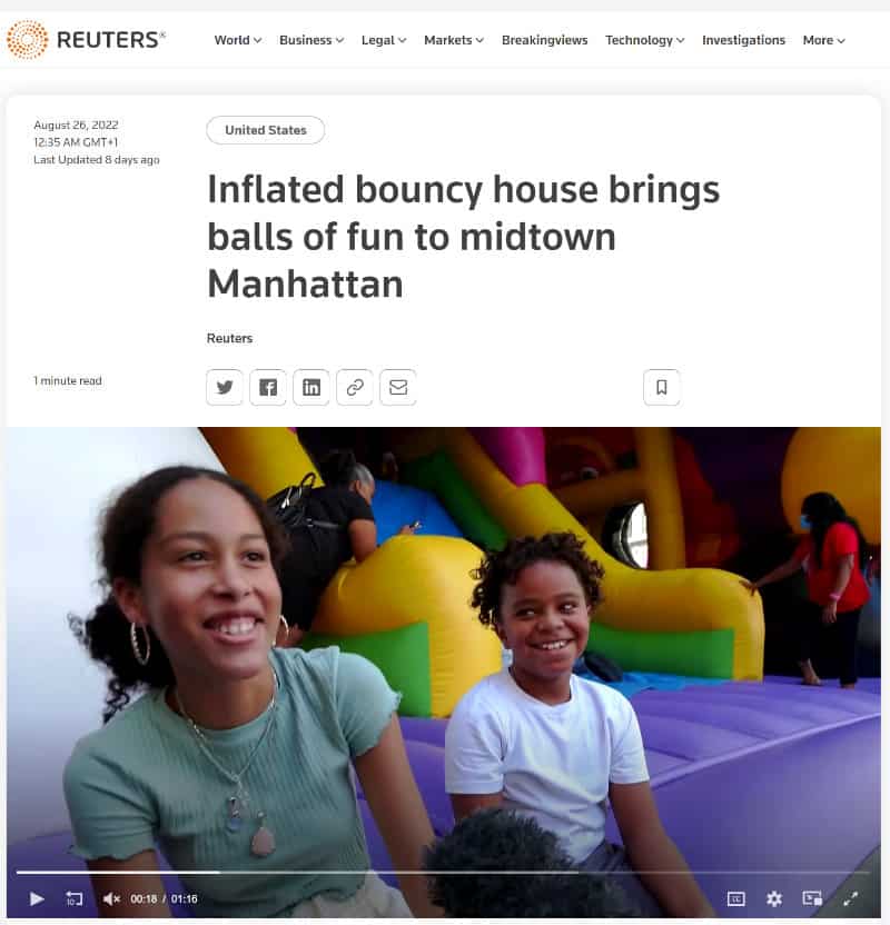 Screenshot of Reuters coverage of Pop in the City. click the image to read the full article.